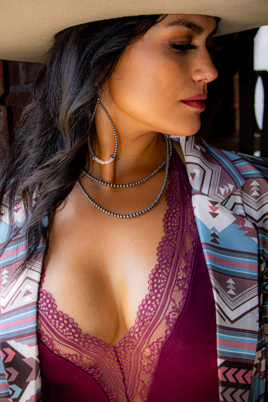 4mm 36" Navajo Pearls Necklace