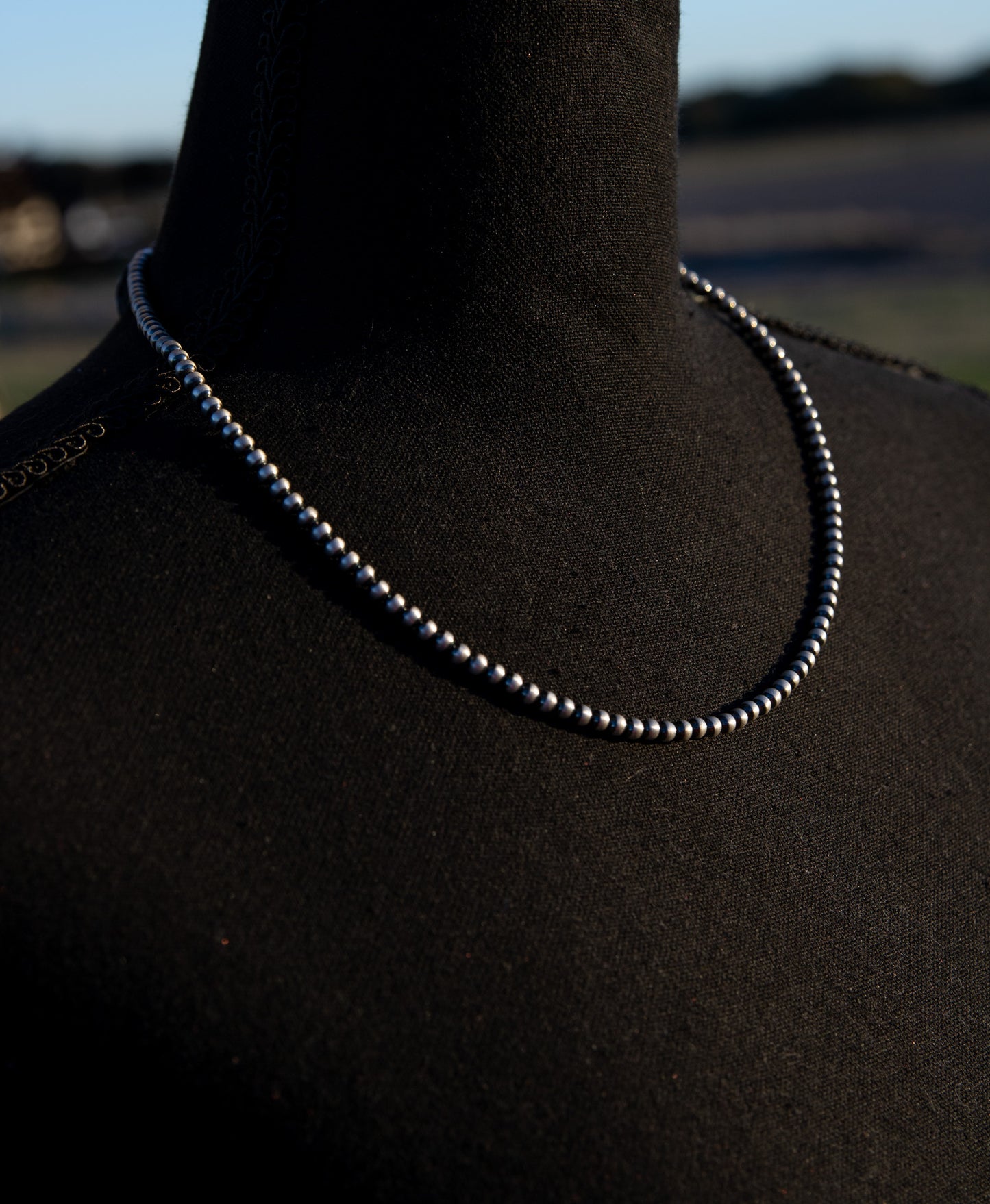 4mm 18" Navajo Pearls Necklace