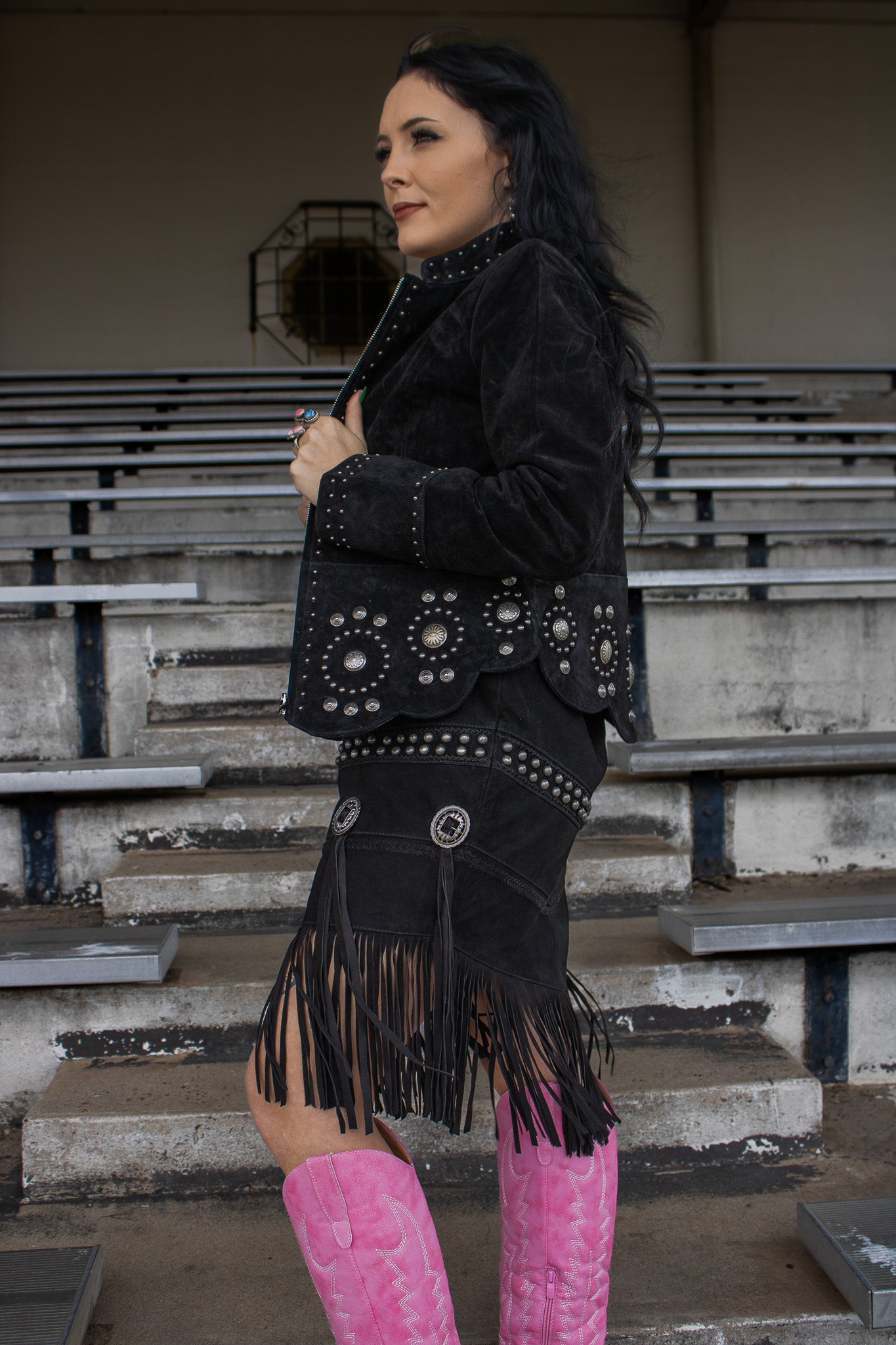 Cora Suede Concho Jacket