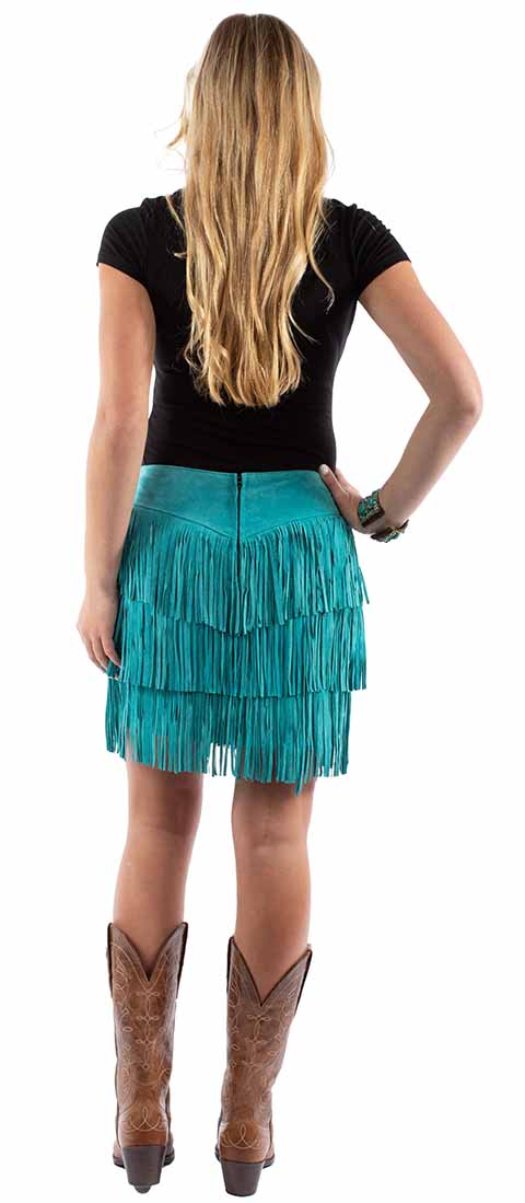 Carter Leather Fringe Skirt