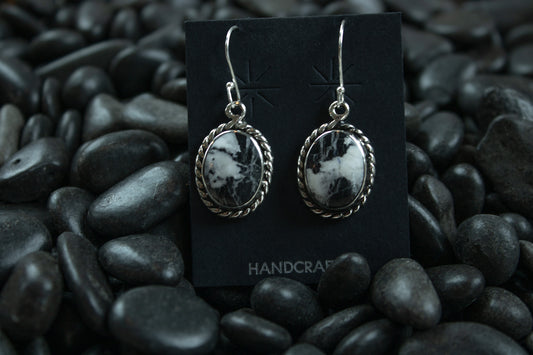 White Buffalo Turquoise Drop Earrings