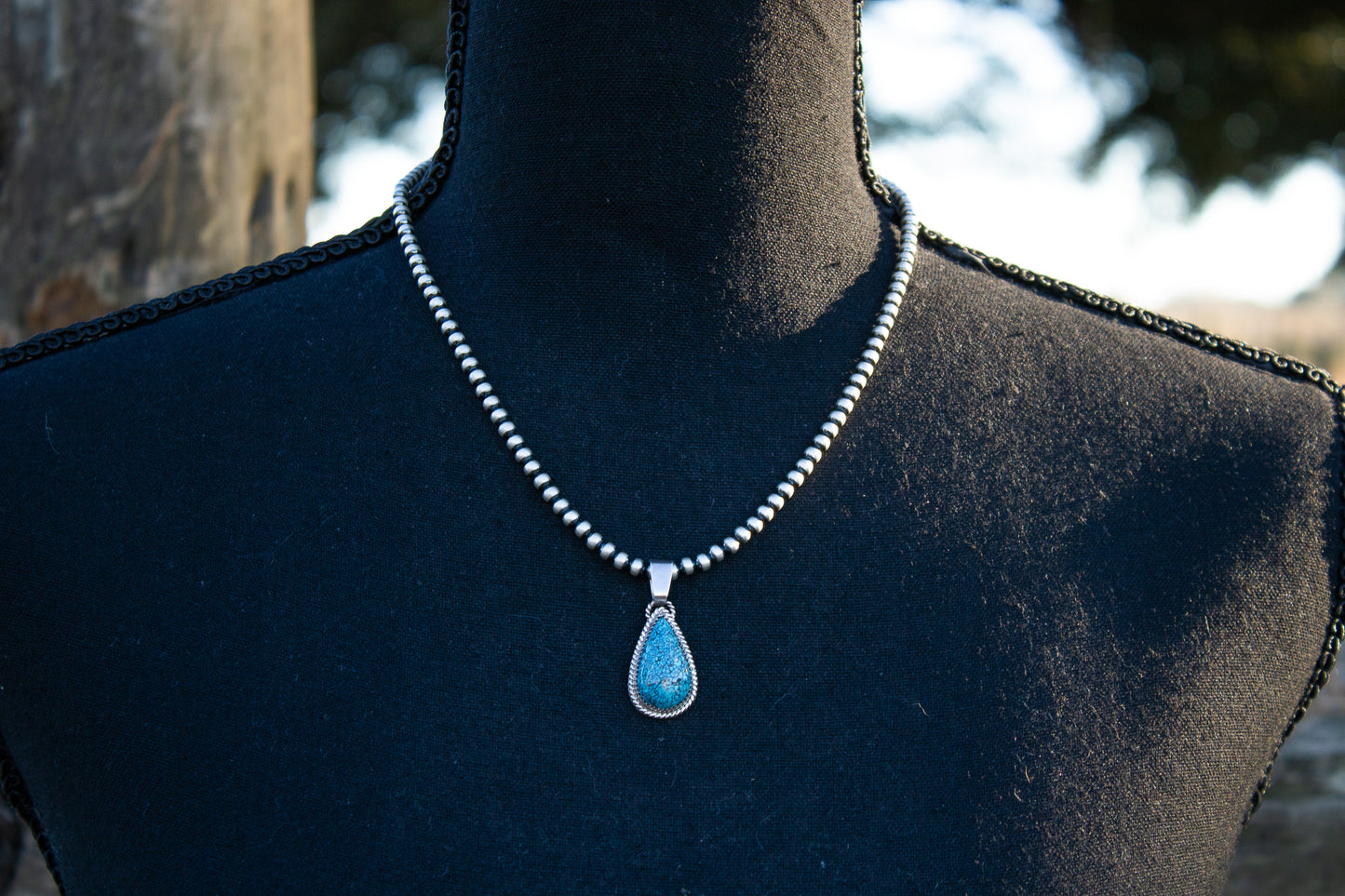 Kingman and Sterling Silver Pendant