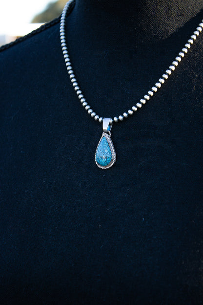 Kingman and Sterling Silver Pendant